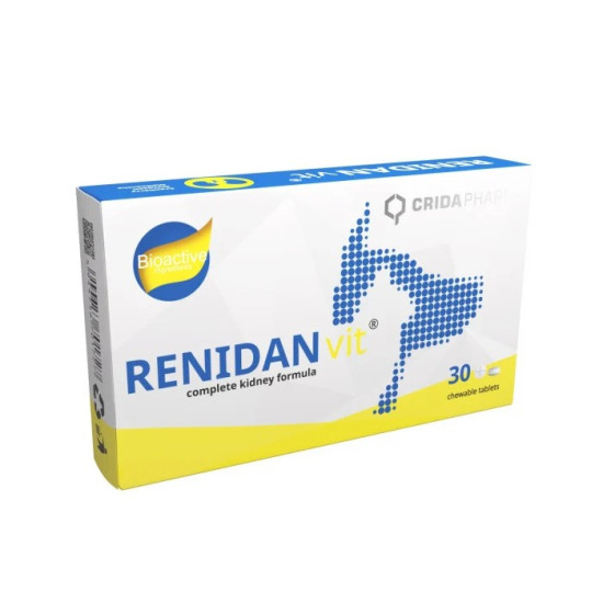 Renidan Vit – Supliment pentru Funcția Renală la Câini și Pisici – 30 Tablete Masticabile